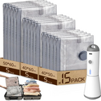 Sacs sous vide KALIM avec pompe - lots de 9, 12 ou 15