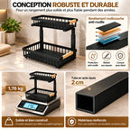 Rangement sous évier KALIM en acier carbone anti-rouille robuste et durable