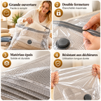 Sacs sous vide KALIM renforcés pour rangement des textiles