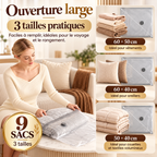 Sacs de rangement sous vide KALIM avec double fermeture