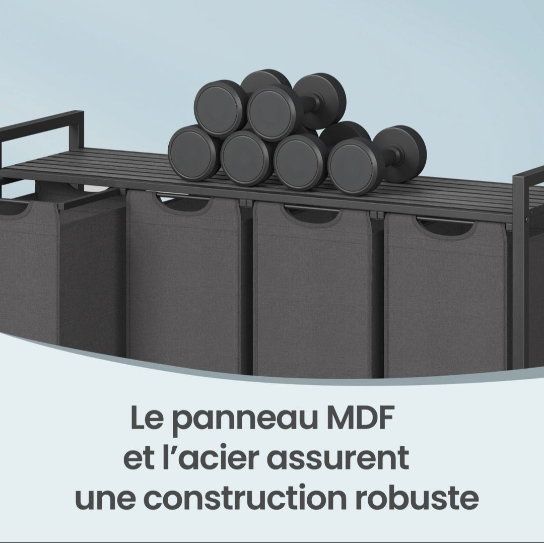 Solution de rangement du linge de 160 litres pour buanderie ou salle de bain
