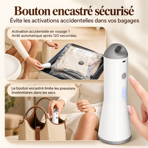 Lot de sacs de rangement sous vide KALIM avec pompe électrique